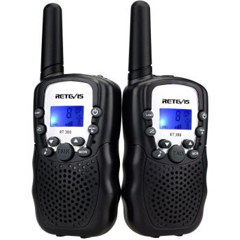 Retevis RT388 Walkie Talkie Niños, 8 Canales VOX Linterna 10 Tonos de Llamada, Regalos para Niños, Walkie Talkie para Cámping, Aventuras