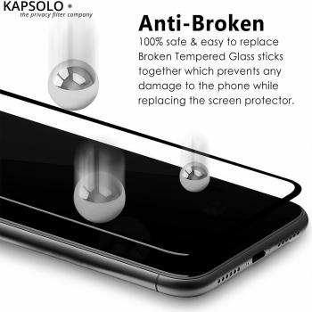 Protector de Pantalla de Cristal Templado 3D para Apple iPhone 13 Pro Max con Bordes Redondeados KAPSOLO