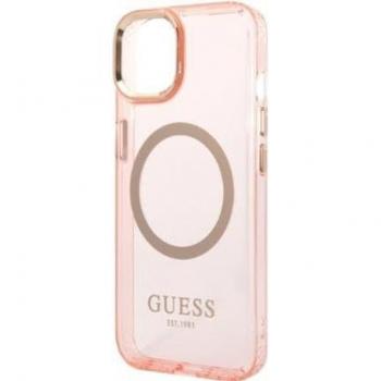 Funda Híbrida Translúcida MagSafe Compatible para iPhone 14 - Rosa