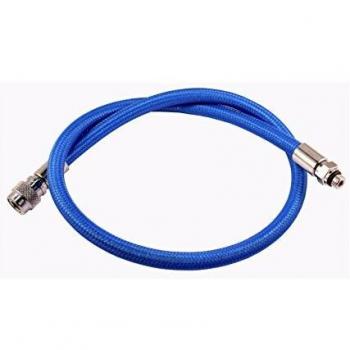 Metalsub bcdzmanguera de inflador azul flex trenzado azul