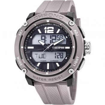 Reloj Calypso Street Style K5796/1 - Diseño urbano y moderno con correa de caucho en color gris oscuro