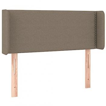 Cabecero de Tela Acolchado con Orejas Antimancha Gris Taupe 93x16x78/88 cm