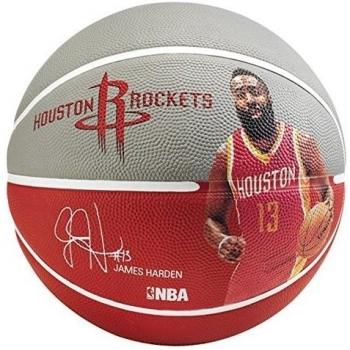 Spalding NBA Player James Harden Ball 83 – 404z, Gris/Rojo, 5, 3001586011215