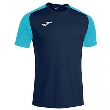 Joma Academy IV Short Sleeve Men's T-Shirt - Light Fluorescent Turquoise Navy