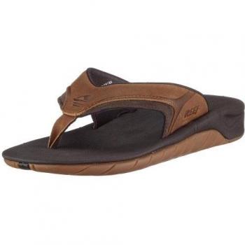 Reef REEF LEATHER SLAP II DARK BROWN Leather Slap II - Chanclas de caucho para hombre, color marrón, talla 40