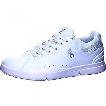 On The Roger Advantage All White Men's Casual Lace-Up Sneakers
