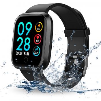 Reloj Inteligente, RIVERSONG Smartwatch Pulsera Inteligente con Pulsómetro Pulsera Actividad Impermeable Reloj Deportivo con Multiples Modos de Deporte Compatible con Moviles Android iOS