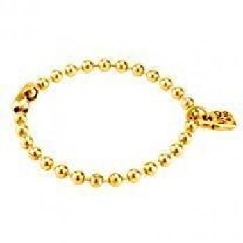UNO de 50 - 18k Gold-Plated Beaded Alphabet Bracelet