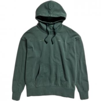 G-Star Garment Dyed Oversized Hoodie - Green Cotton