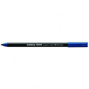 Edding 1300-017 - Caja con 5 rotuladores de punta redonda, trazo 2 mm, color azul acero