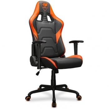 Cougar Armor Elite Silla Gaming Ergonómica con Respaldo Alto, Ajuste de Altura, Reposabrazos 3D y Cojines Lumbar y Cervical - Color Naranja