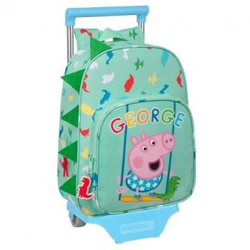 Mochila Escolar con Carro Safta 705 George - Diseño Ergonómico, Amplio Espacio de Almacenamiento, Bolsillos Multifuncionales, Ideal para Niños de Diferentes Edades, Calidad y Resistencia, Dimensiones