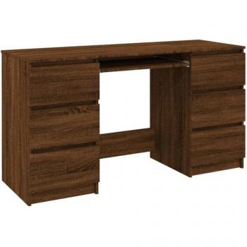 vidaXL Writing Desk Brown Oak 140x50x77 cm Engineered Wood
