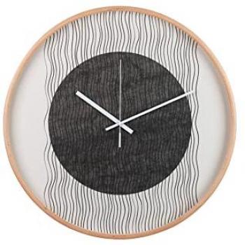 Reloj de Pared Metal Natural Decoración Funcional 60x4,5x60 Cm