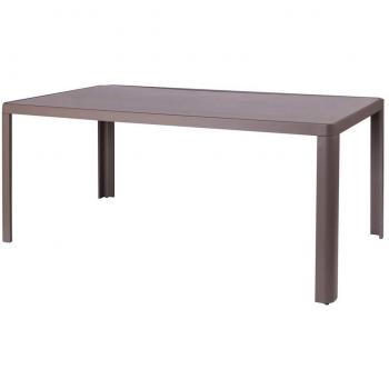 Mesa Comedor de Aluminio marrón para terraza y Exterior Garden - LOLAhome