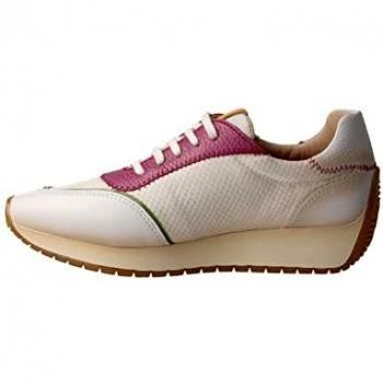 HISPANITAS - CHV221739 White - Zapato Deportivo de Piel, con cuña, Cordones, Suela de Goma, para: Mujer Color: White Talla:40