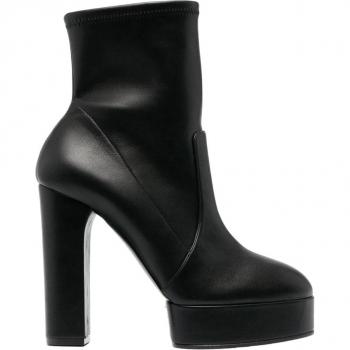 Casadei Heeled Boots Black Female Size 10 US