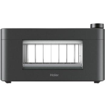 Tostadora Haier HTO7W2 011, 2 rebanadas, 1300 W, negro, 7 niveles de tostado y bandeja recogemigas