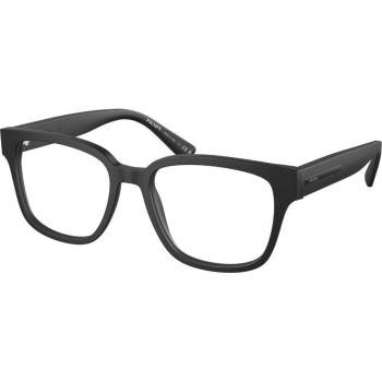 Prada PR A09V 12P1O1 Gafas Recetadas para Hombre Negras, Armazones para Hombre Negros, 52 Lentes Recetadas Para Hombre Negros