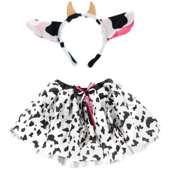 Kit Vaca Lechera Infantil: Diadema y Tutú