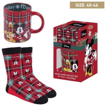 Set Regalo Taza y Calcetín Mickey Navideños