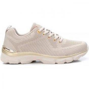 Xti Zapatillas Mujer Beige 141513 Bajas con Cierre de Cordones