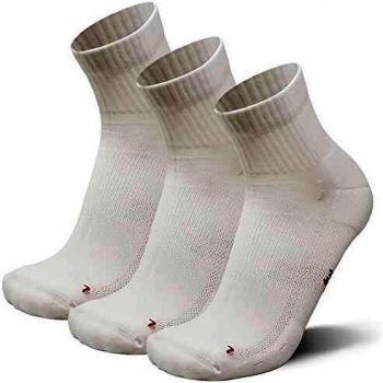 Calcetines de Running para Largas Distancias, para Hombre y Mujer, Acolchados, Transpirables, Calcetines con Compresión de Arco, Anti-Ampollas, Maratón, Negro, Pack de 3