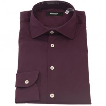 Baldinini Trend Burgundy Cotton Shirt - S
