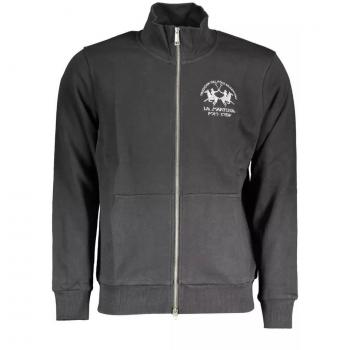 La Martina Black Cotton Pullover Sweatshirt - Medium