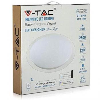 Lámpara de Techo LED Redonda 60W Efecto Estrella 3 en 1 Dimmable Compatible con Google Home y Amazon Alexa
