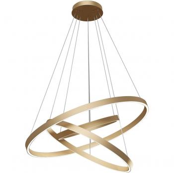 Lámpara de techo colgante LED Maytoni Rim de 3 anillos en latón con diseño moderno y borde integrado