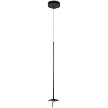 Lámpara colgante LED Invisible Single de LEDs-C4, color negro mate, material de aluminio, atenuación por corte de fase, 765 lúmenes, temperatura de color 2700K