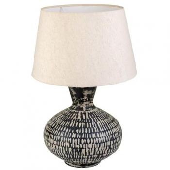 Lámpara de mesa Wanderlust Deco de metal negro con acabado artesanal 31x31x62 cm