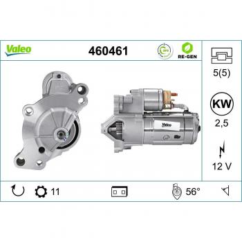 Motor de arranque VALEO 460461 para CITROËN C4, C4 Picasso, C5, C8, Jumpy, C5 Aircross, DS5, DS4, SpaceTourer, C4 SpaceTour