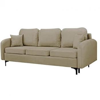 Sofá-cama Clovis A102 con caja de ropa de cama, 228 x 96 x 94 cm, función de sueño y diseño moderno
