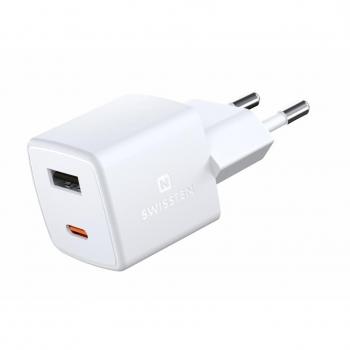 Mini GaN Travel Charger 1x USB-C + 1xUSB 30W Power Delivery