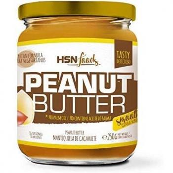 Mantequilla de Cacahuete de HSN | 250 g | Textura Suave y Cremosa | Peanut Butter Smooth | 100% Natural Vegano | Libre de GMO | No Aceite de Palma, No Azucares ni Sal Añadidos