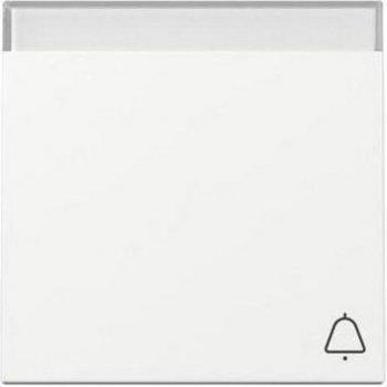 Gira System 55 Pure White Bell Push Button with Label Space - Model 367303