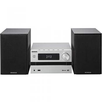 Kenwood M-720DAB Microcadena HiFi con Bluetooth, CD, USB y DAB+ en color Negro/Plata de 25W
