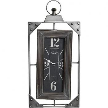 Reloj de Pared Vintage Loft en Madera y Hierro con Diseño Industrial