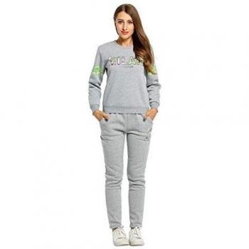 ZEARO Mujer Sweatshirt Chándal 2pcs Conjuntos Deportivos Casual Sudadera y Pantalones