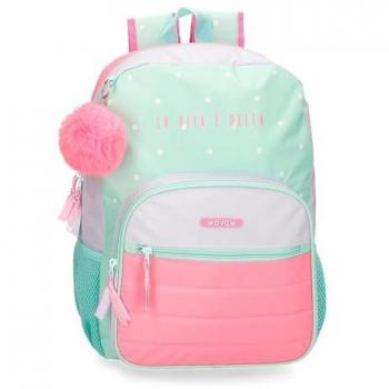 Mochila Escolar Unisex Movom La Vita È Bella Verde Adaptable a Carro Poliéster 30x38x12 cm