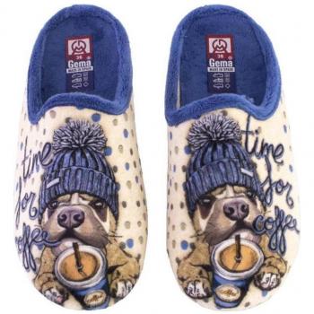 Zapatillas de casa de mujer GEMA 7600-5 azul 623