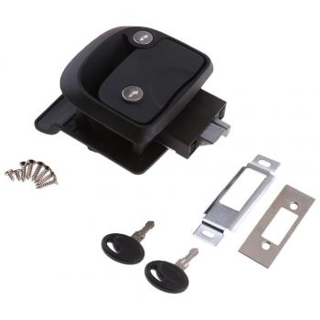 Gazechimp RV Paddle Puerta de Entrada Cerradura Manija Perilla Deadbolt Camper Trailer Negro