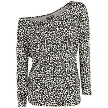 Rock Rebel by EMP Fast and Loose Mujer Camiseta Manga Larga Leopardo L, 95% Viscosa, 5% elastán, Ancho
