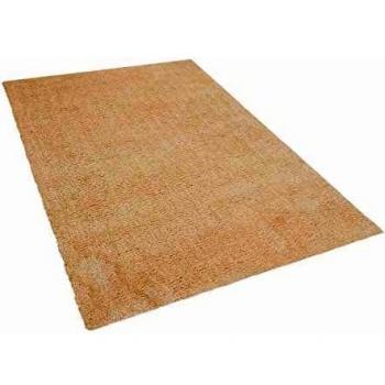 Alfombra Shaggy Beige Moderno 140 x 200 cm Alta Pila Rectangular Máquina-Tufted