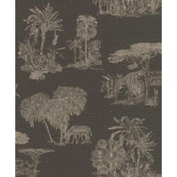 Papel Pintado Vinílico Safari Salvaje Madagascar con Diseño de Animales - 10,05 x 0,53 m