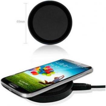 Base Cargador Inalámbrico Qi Negro para Smartphones