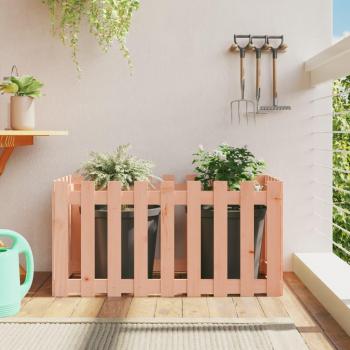 Valla de jardín plantador levantado 100x50x50cm Madera Douglas Marrón