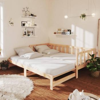 Sofá cama extraíble de madera maciza de pino 2x(90x200) cm